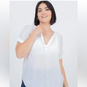 Torrid White Sheer Blouse size 1